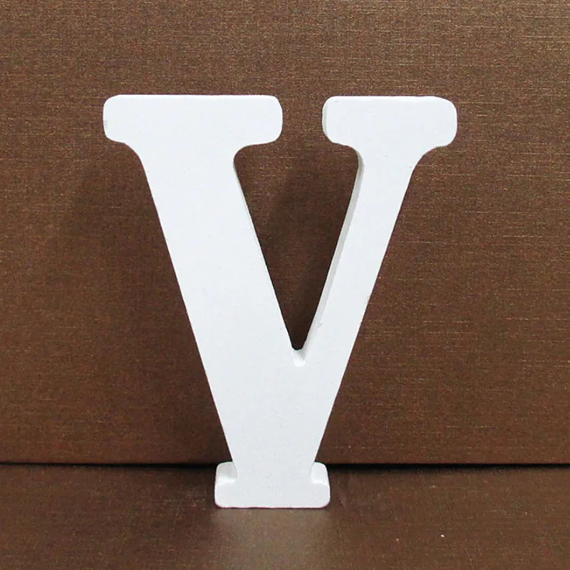 White Wooden Letter English Alphabet Personalised Name Design - Check It