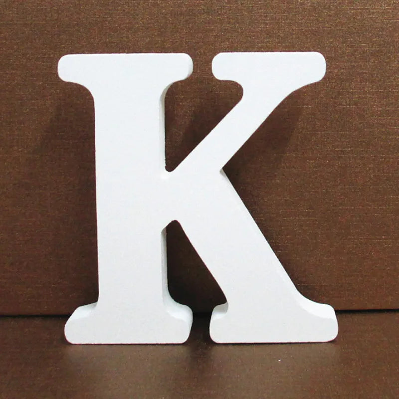 White Wooden Letter English Alphabet Personalised Name Design - Check It