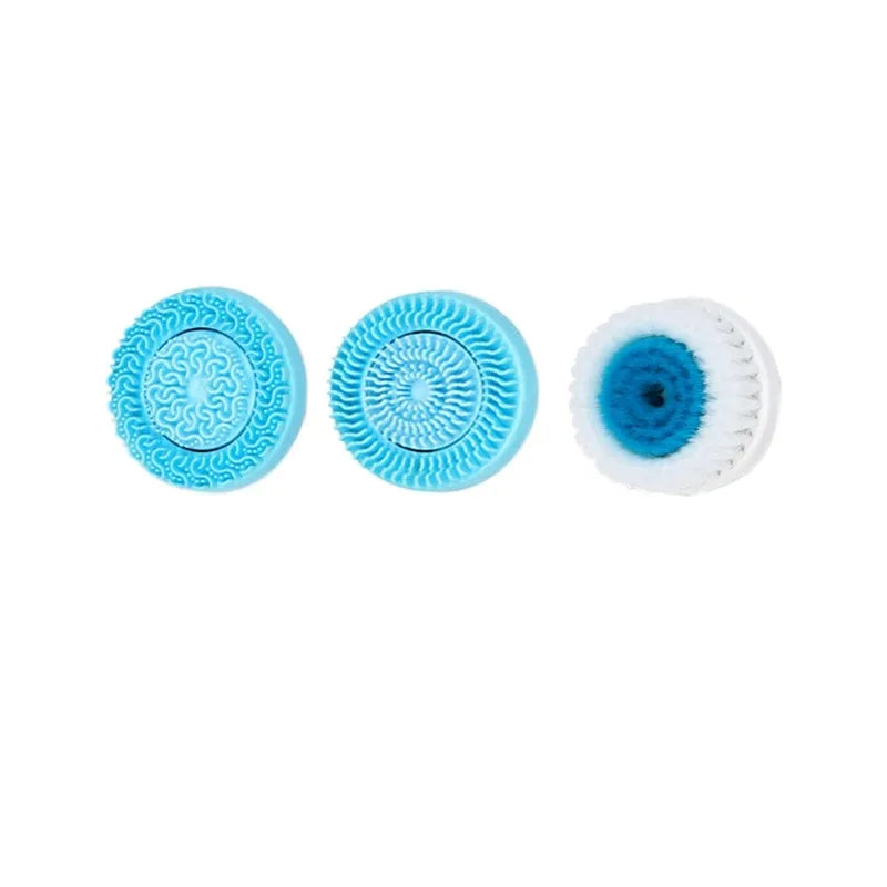 3 In 1 Electric Cleansing Brush Ultrasonic Facial Cleaner Face Massagers Sonic Rotating Cleansing Brush Face Deep Cleansing Tool - Check It
