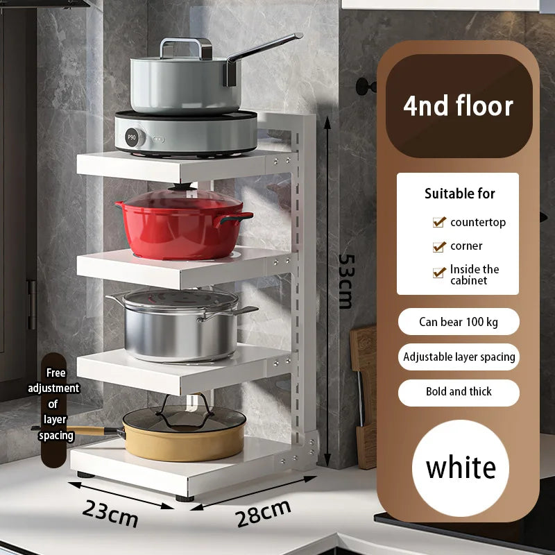 Multi-Layer Kitchen Pot Rack Adjustable Under Sink - Check It