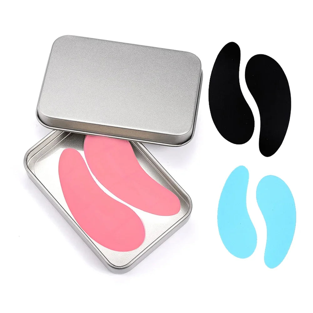 3 Pairs Reusable Silicone Eye Pads with box Stripe Lash Lift Eyelash Extension Hydrogel Patches Under Eye Gel Patch Makeup Tools - Check It