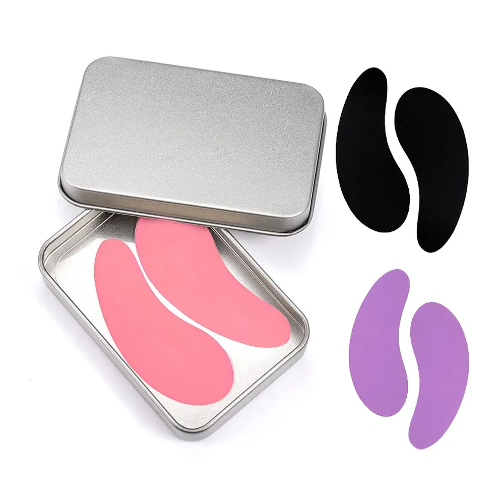 3 Pairs Reusable Silicone Eye Pads with box Stripe Lash Lift Eyelash Extension Hydrogel Patches Under Eye Gel Patch Makeup Tools - Check It