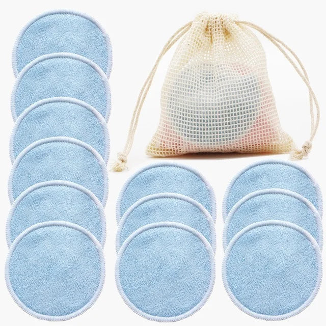 12 Pieces Washable Makeup Remover Pads for All Skin Types - Check It