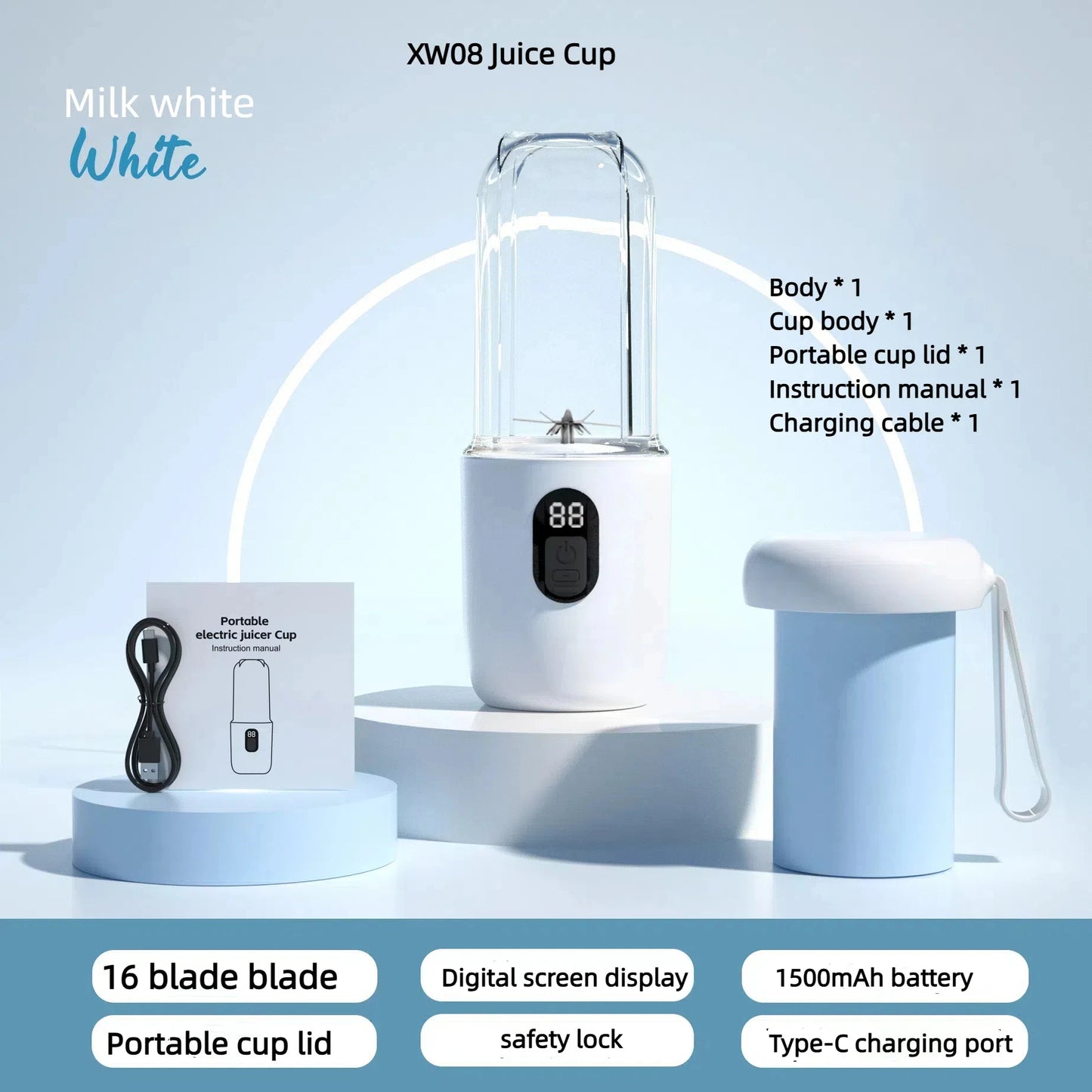 Portable Electric Juicer Blender- USB Charging- 400 ml - Check It