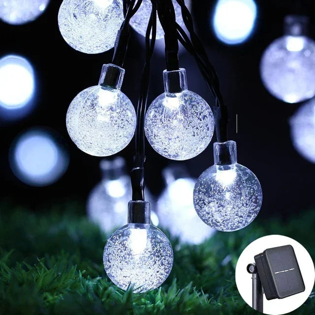 New Solar Crystal Globe LED String Lights - Check It