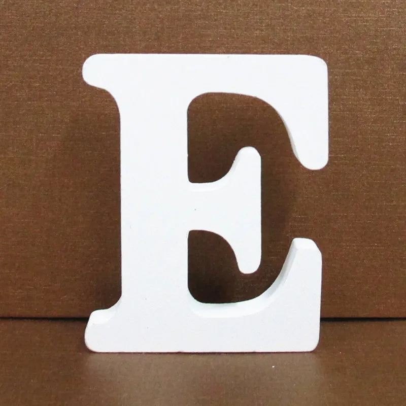 White Wooden Letter English Alphabet Personalised Name Design - Check It