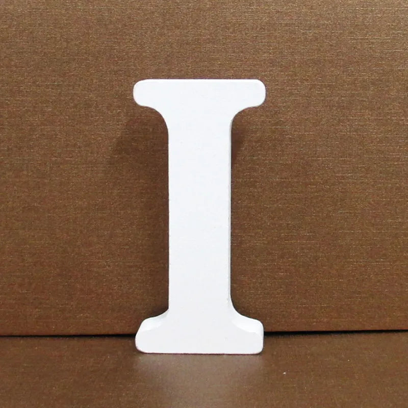White Wooden Letter English Alphabet Personalised Name Design - Check It