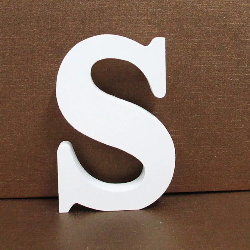 White Wooden Letter English Alphabet Personalised Name Design - Check It