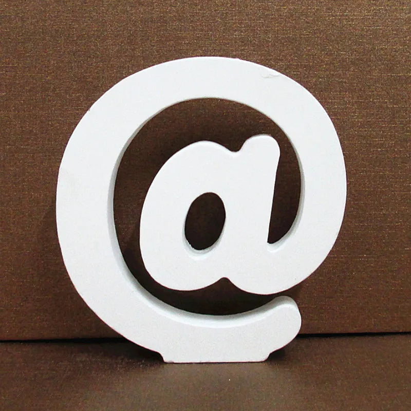 White Wooden Letter English Alphabet Personalised Name Design - Check It
