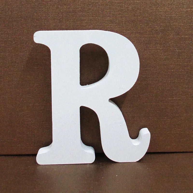 White Wooden Letter English Alphabet Personalised Name Design - Check It
