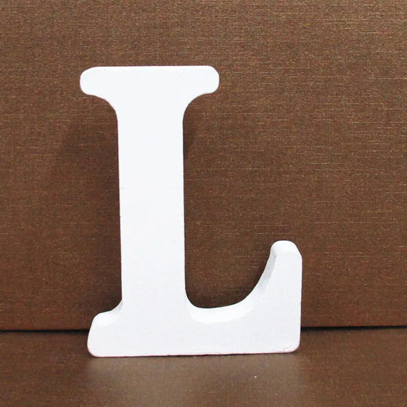 White Wooden Letter English Alphabet Personalised Name Design - Check It