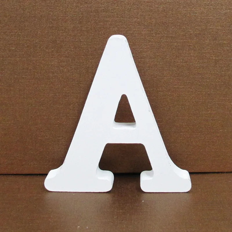 White Wooden Letter English Alphabet Personalised Name Design - Check It