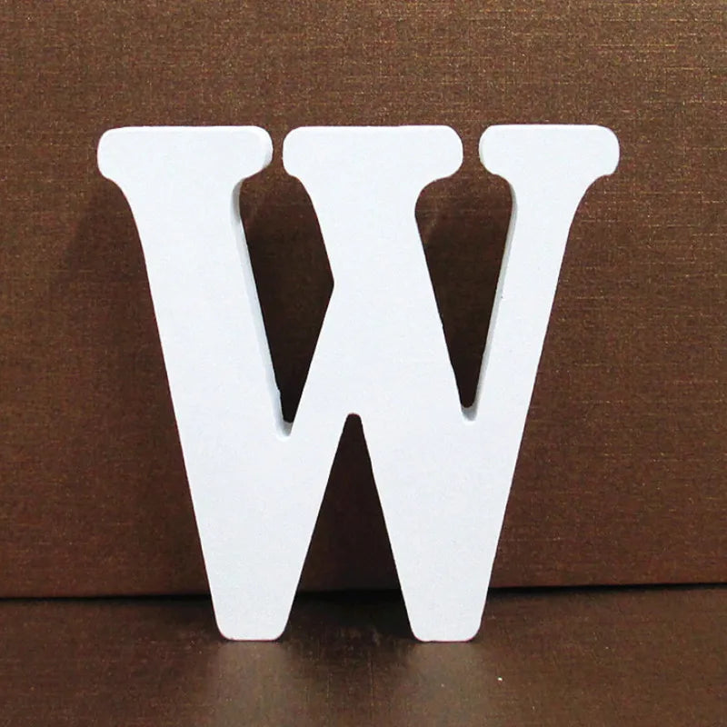 White Wooden Letter English Alphabet Personalised Name Design - Check It