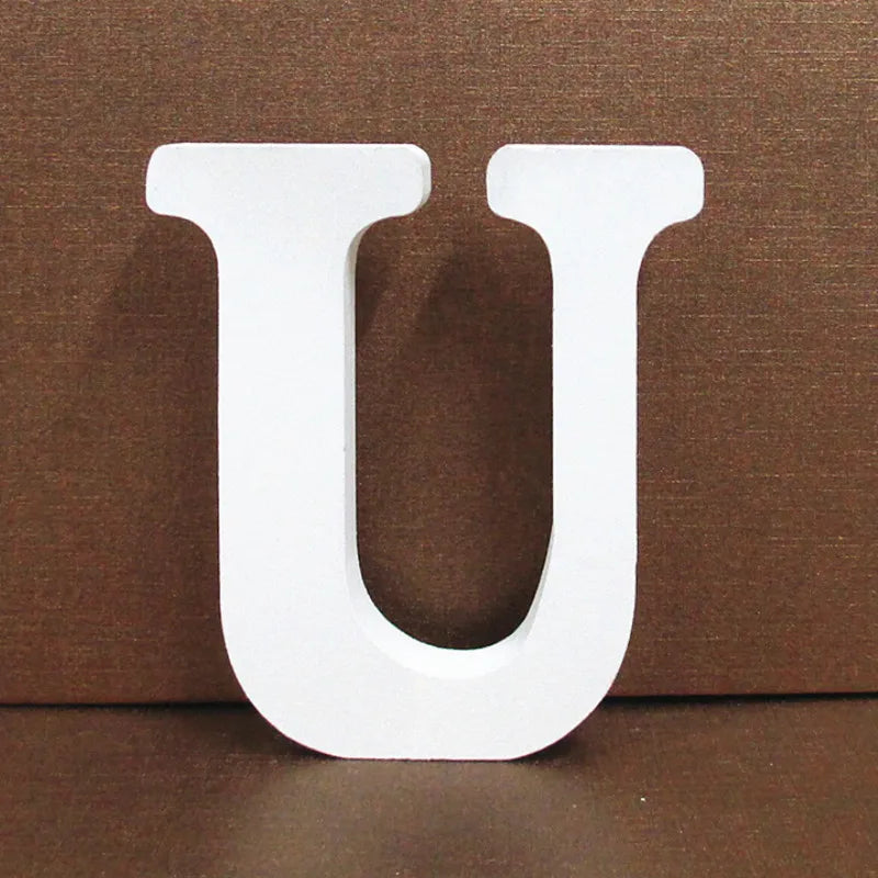 White Wooden Letter English Alphabet Personalised Name Design - Check It