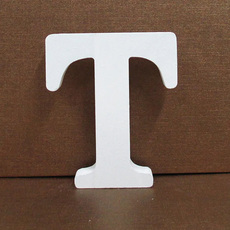 White Wooden Letter English Alphabet Personalised Name Design - Check It