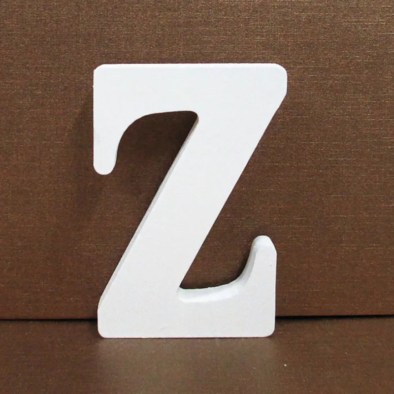 White Wooden Letter English Alphabet Personalised Name Design - Check It