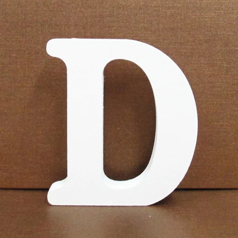 White Wooden Letter English Alphabet Personalised Name Design - Check It