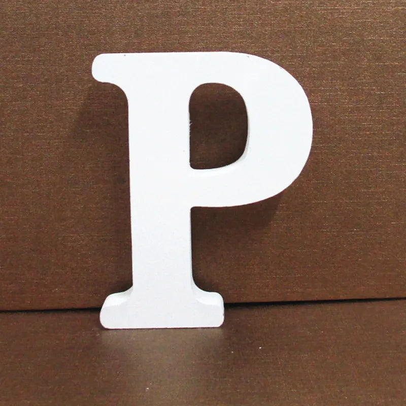 White Wooden Letter English Alphabet Personalised Name Design - Check It