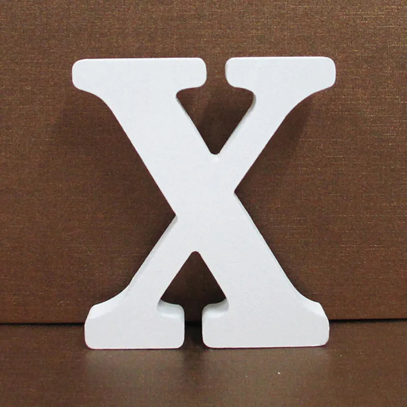 White Wooden Letter English Alphabet Personalised Name Design - Check It