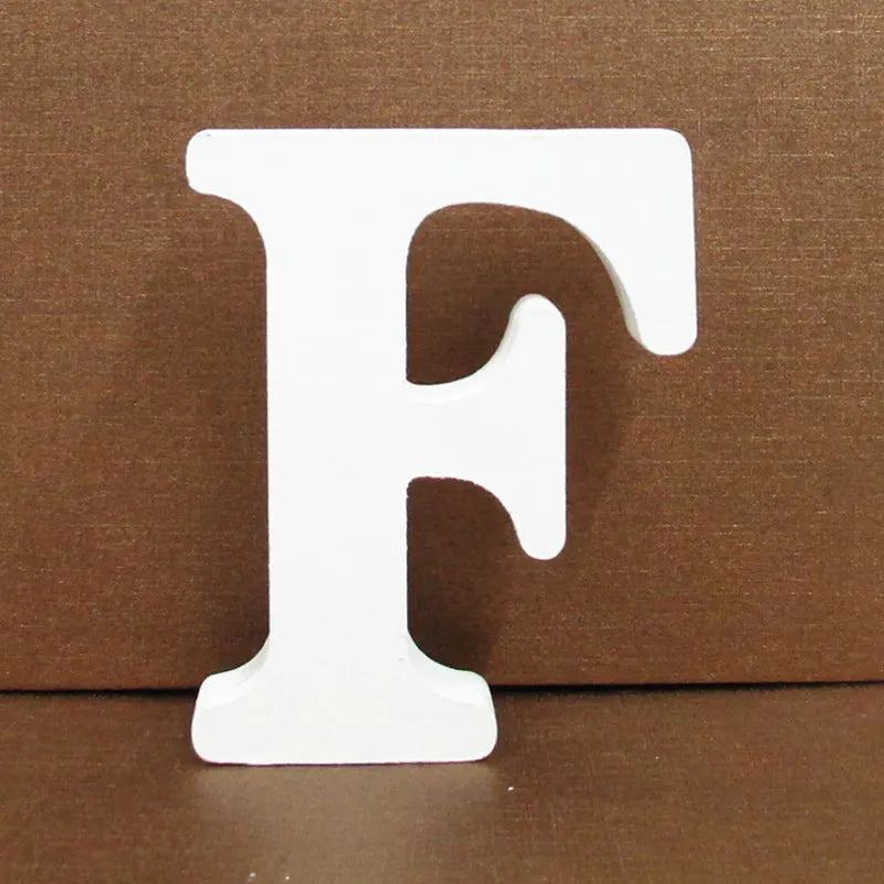 White Wooden Letter English Alphabet Personalised Name Design - Check It