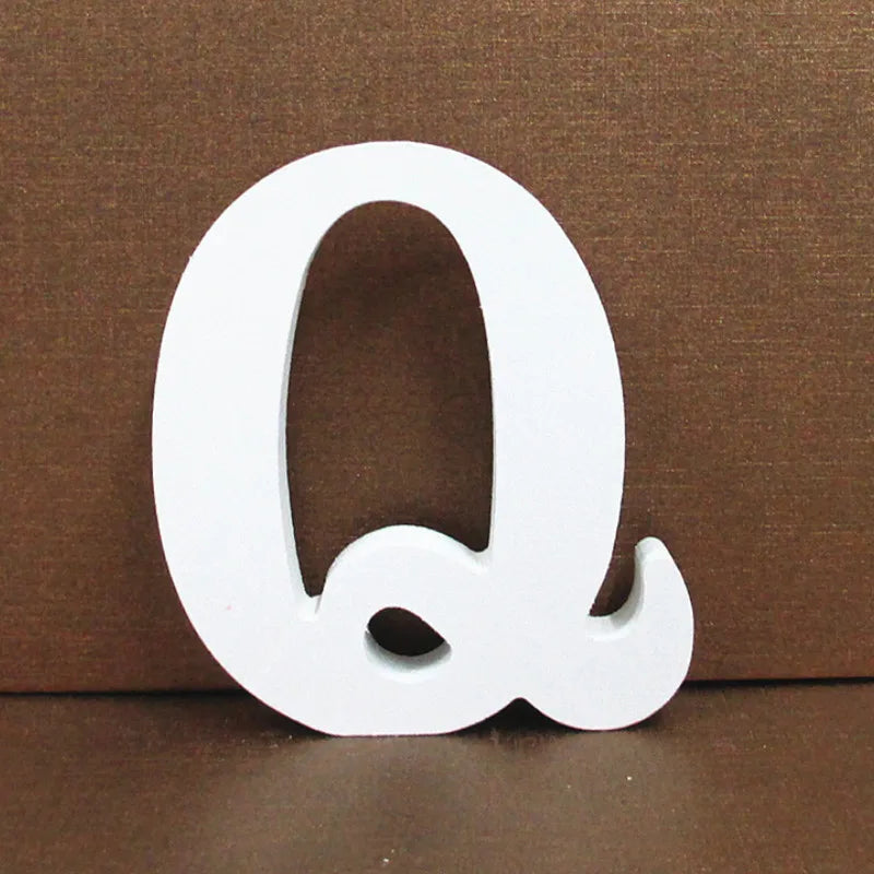 White Wooden Letter English Alphabet Personalised Name Design - Check It