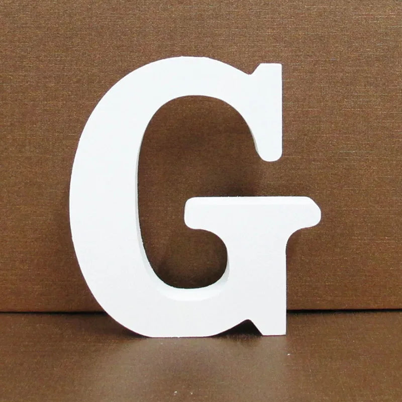 White Wooden Letter English Alphabet Personalised Name Design - Check It