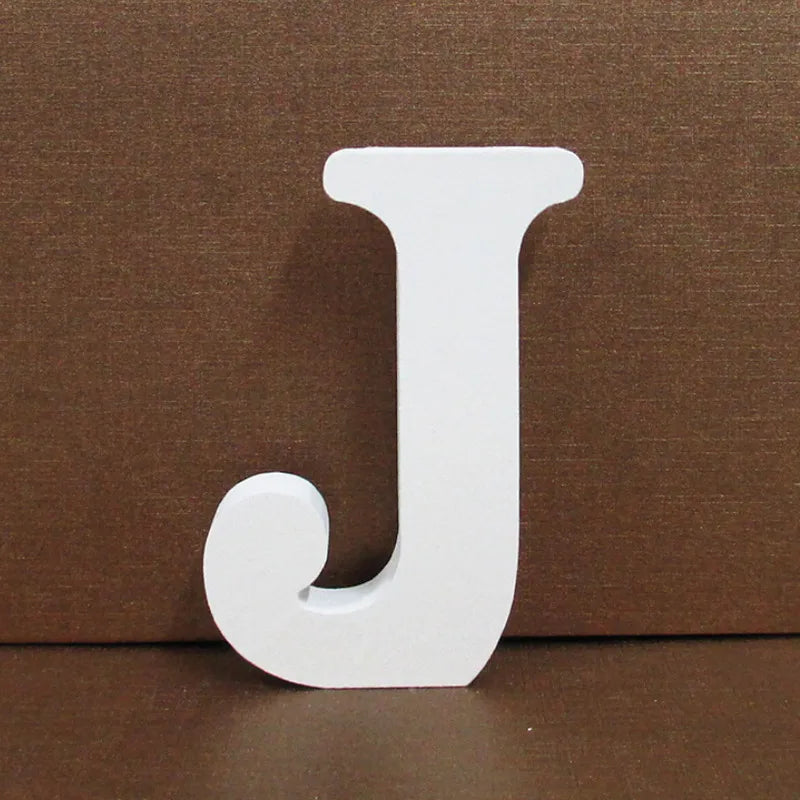 White Wooden Letter English Alphabet Personalised Name Design - Check It