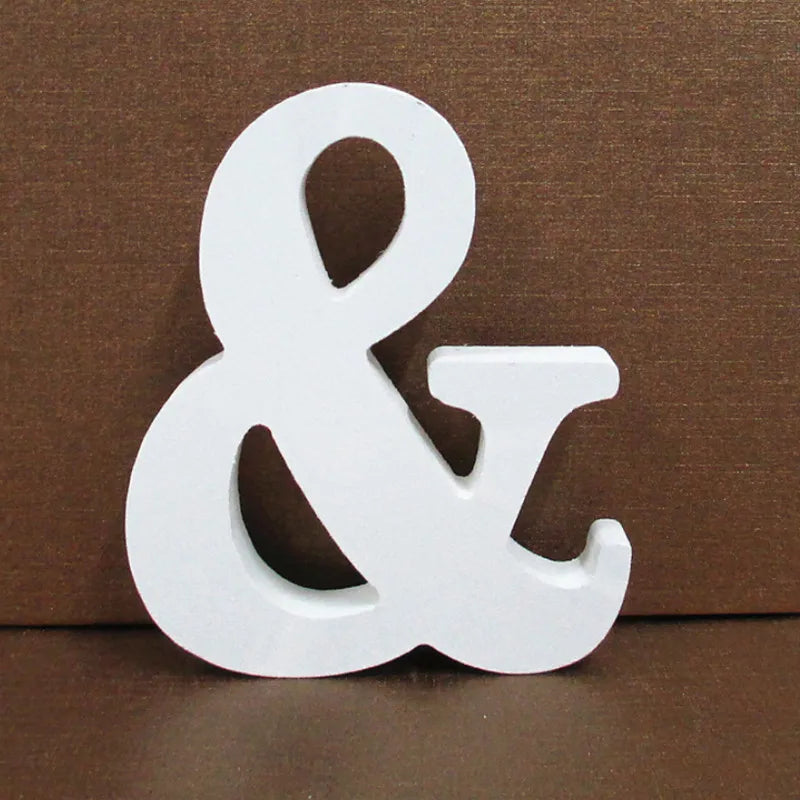 White Wooden Letter English Alphabet Personalised Name Design - Check It