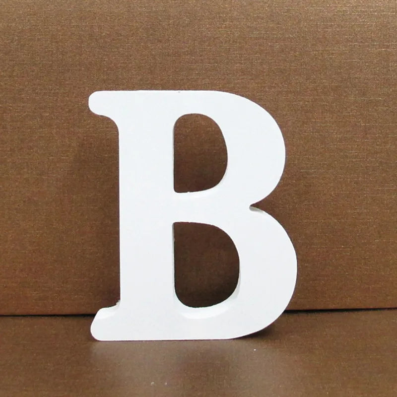 White Wooden Letter English Alphabet Personalised Name Design - Check It