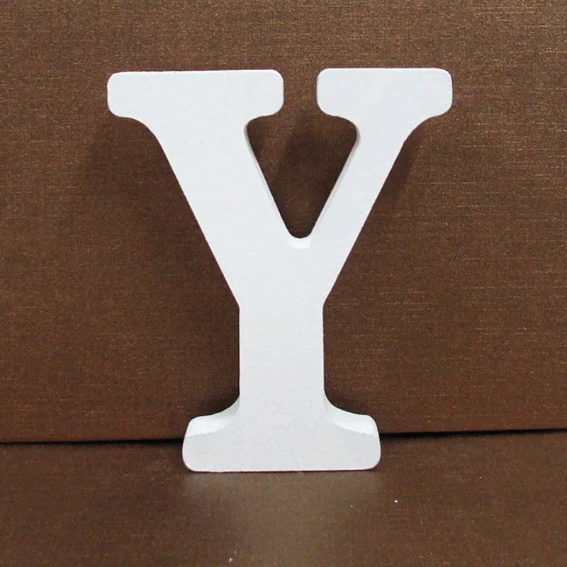 White Wooden Letter English Alphabet Personalised Name Design - Check It