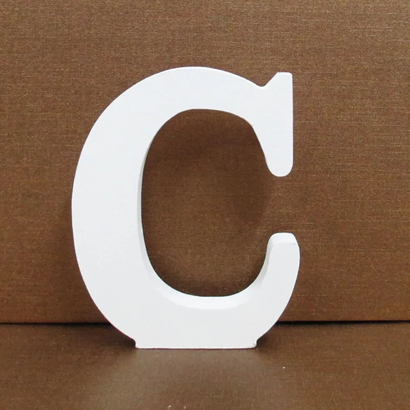 White Wooden Letter English Alphabet Personalised Name Design - Check It