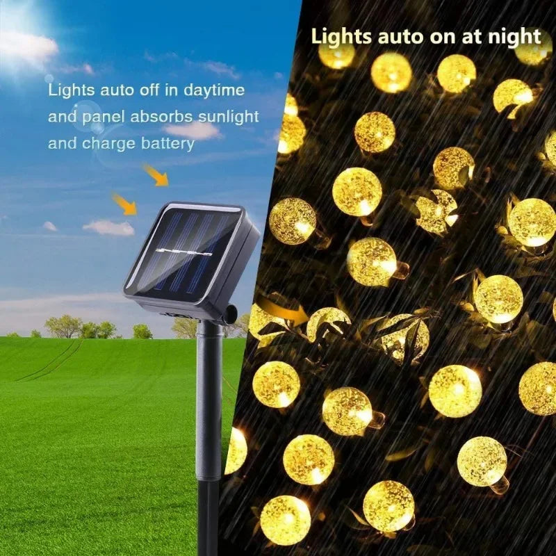 New Solar Crystal Globe LED String Lights - Check It