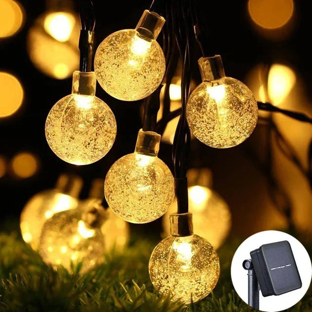 New Solar Crystal Globe LED String Lights - Check It