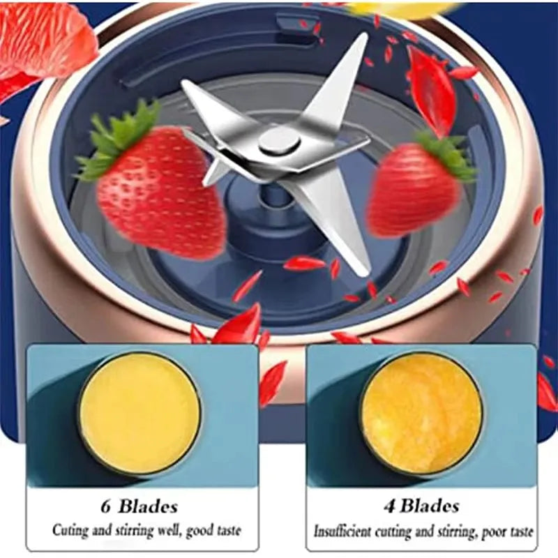 Multi-function 2 Cups Portable Fruit Juicer Blender- USB Charging Wireless Juice Extractor - Check It
