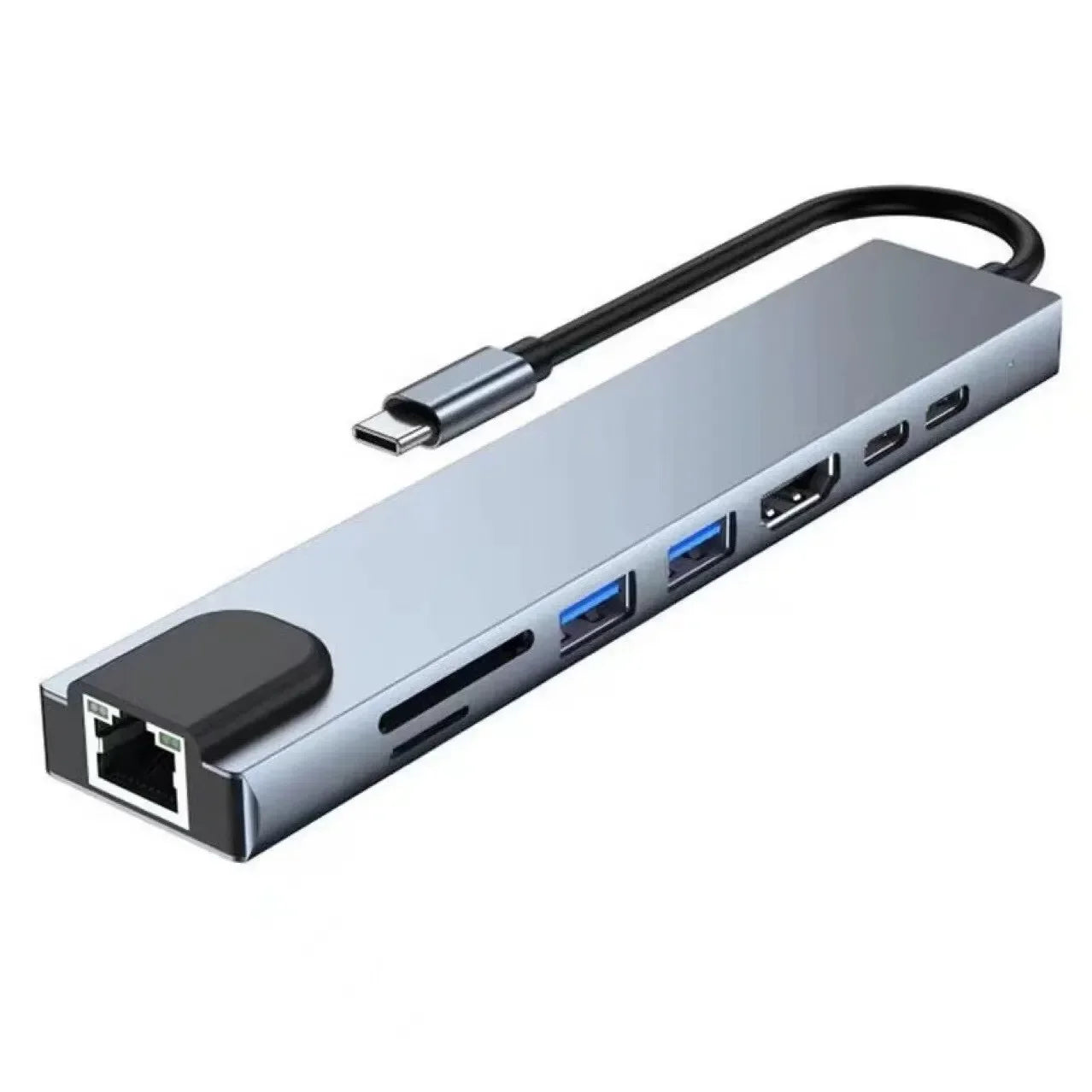 USB 8 In 1 Type C 3 1 To 4k HdTV Hub Adapter With Sd Tf Rj45 Card Reader Pd Fast Charge For Macbook Notebook Computer - Check It