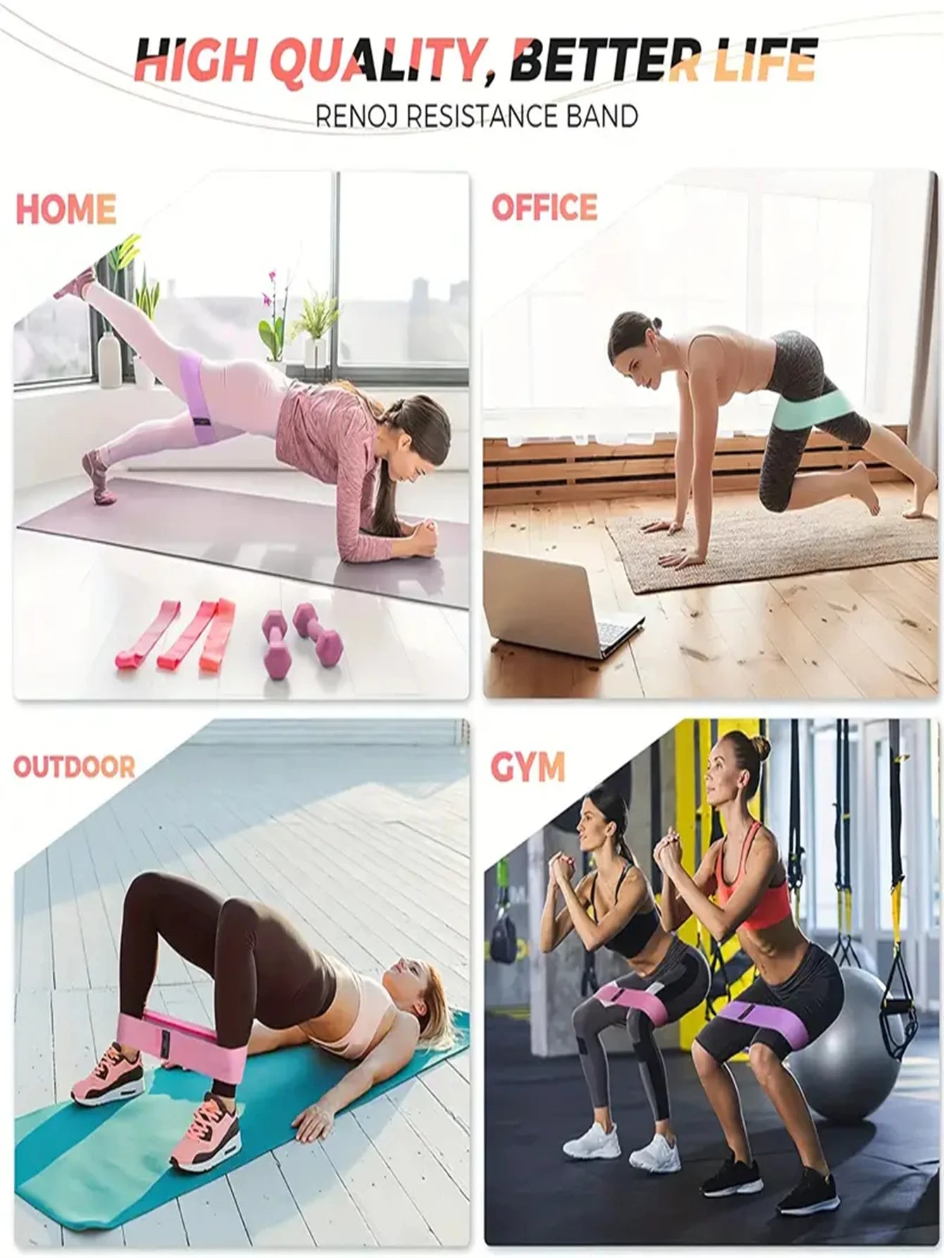 Pilates Yoga Elastic Resistance Bands - Check It