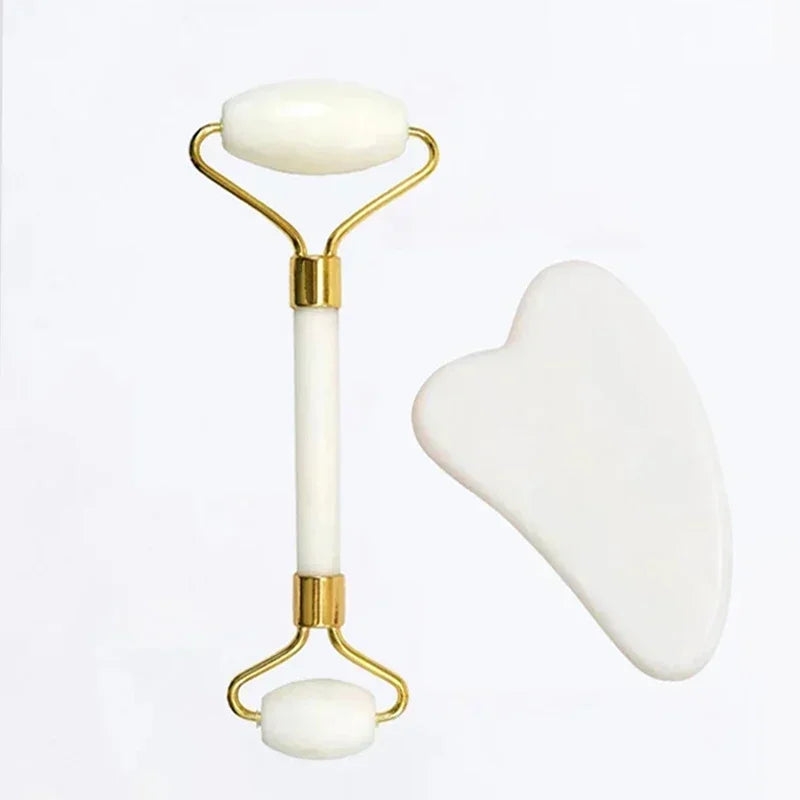 Natural Jade Roller Face Gua Sha, Natural Stone, Body Neck Massager, Acupoint, Eye Care Spa Massage Tools Massage Visage Lifting - Check It
