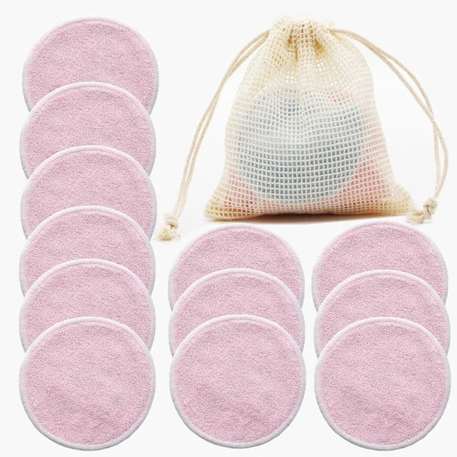 12 Pieces Washable Makeup Remover Pads for All Skin Types - Check It