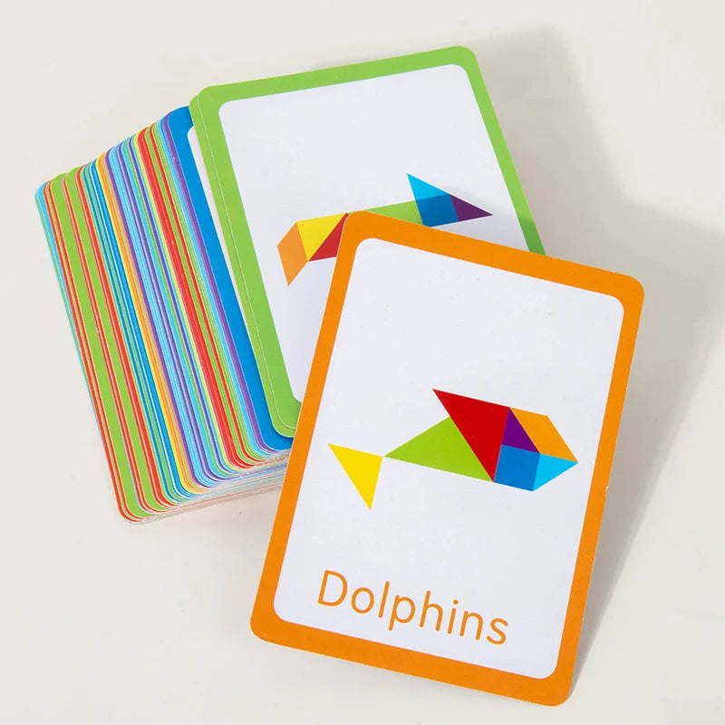 3D Wooden Tangram Jigsaw Puzzles Board Games For Kids - Check It