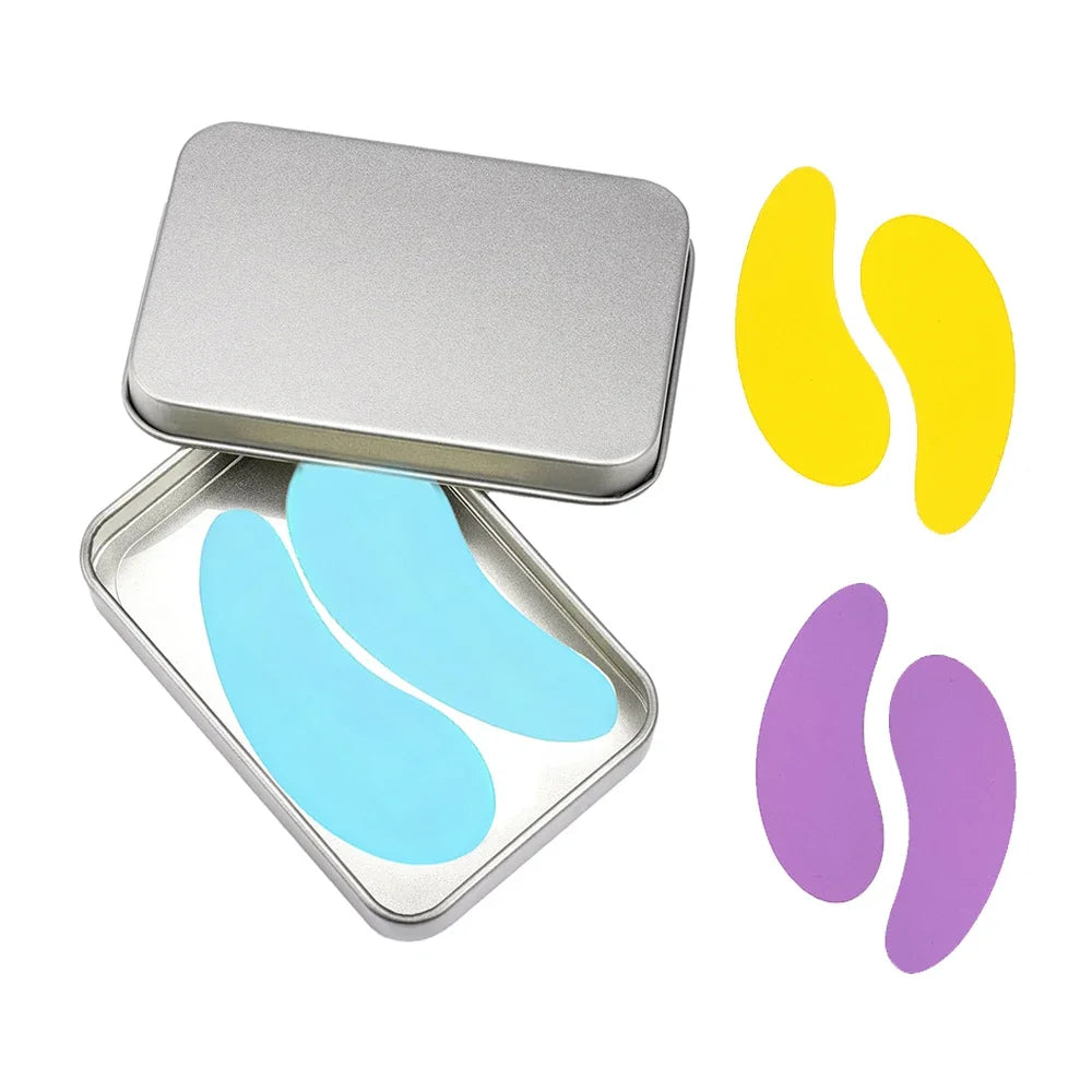 3 Pairs Reusable Silicone Eye Pads with box Stripe Lash Lift Eyelash Extension Hydrogel Patches Under Eye Gel Patch Makeup Tools - Check It