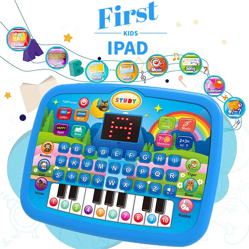 Kids’ Education Tablet Toy- Age 3+ Literacy Math Music Learning - Check It