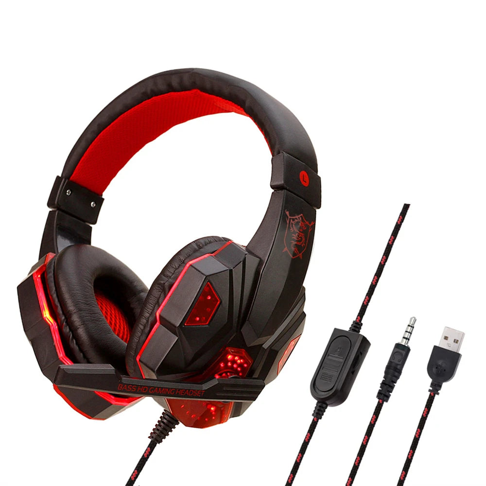 3.5MM Wired Gaming Headphones For PS4/PS5/Xbox/Smartphone/PC Headset Phone Laptop Earphone Helmet With Mic120° Adjustable - Check It