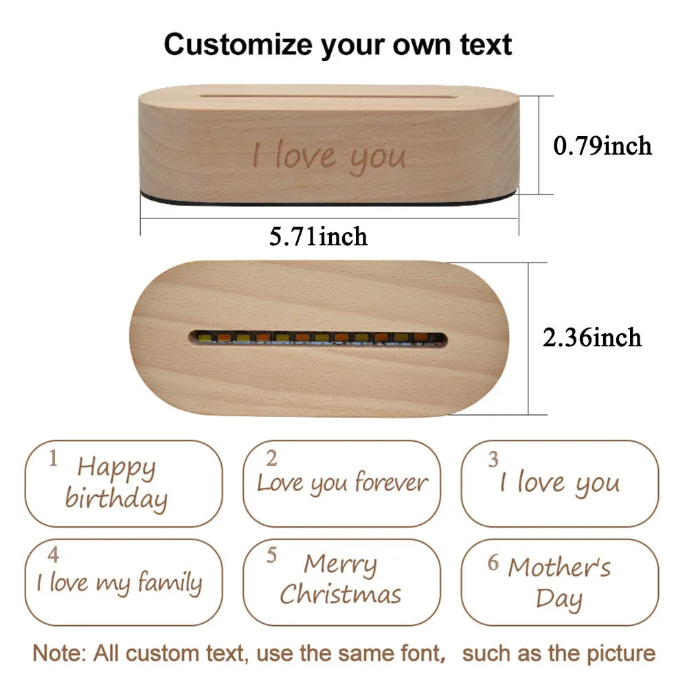 3D Night Light Gift- Customised - Check It