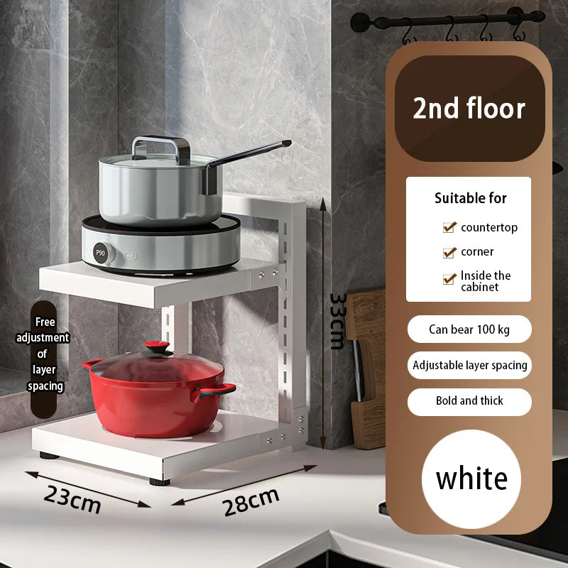 Multi-Layer Kitchen Pot Rack Adjustable Under Sink - Check It