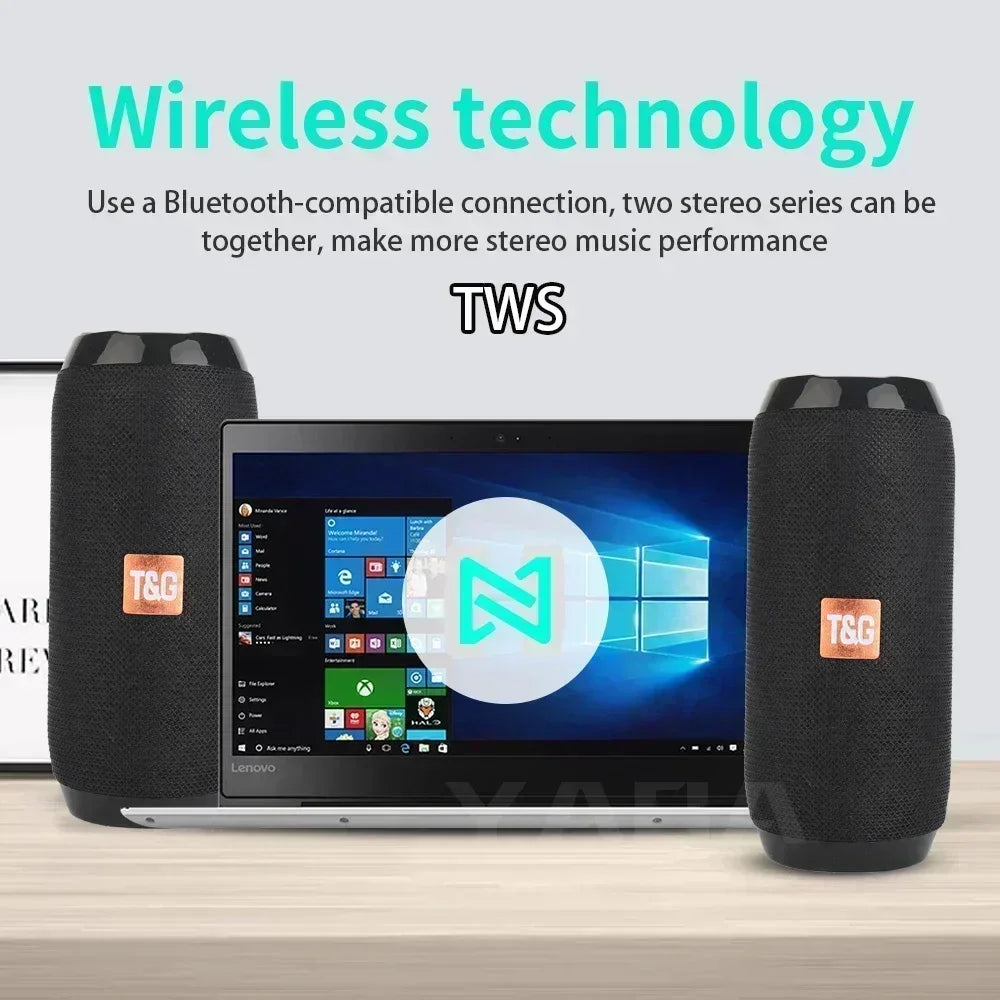 Portable Speaker Wireless  Bluetooth-compatible Sub-woofer Outdoor Waterproof Loudspeaker Stereo Surround Support FM RadioTF - Check It