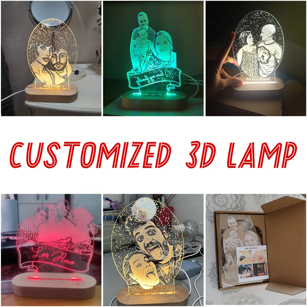 3D Night Light Gift- Customised - Check It
