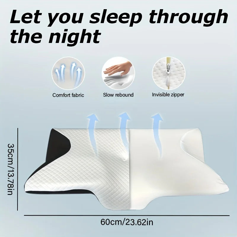Pillow, ergonomic neck cushion, relaxing sleep neck pillow, new type of memory foam slow-rebound neck pillow - Check It