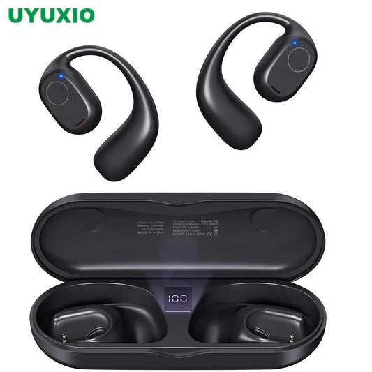 UYUXIO Open Ear Headphones Bluetooth 6.0 Wireless Sports Earbuds with Digital Display - Check It