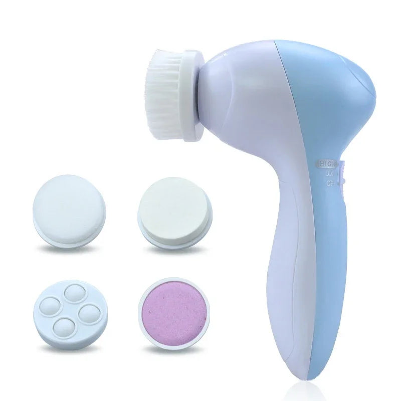 Electric Facial Cleanser 5 in 1 Wash Face Cleaning Machine Skin Pore Cleaner - Check It