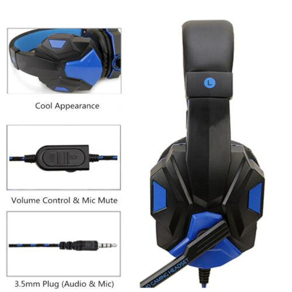 3.5MM Wired Gaming Headphones For PS4/PS5/Xbox/Smartphone/PC Headset Phone Laptop Earphone Helmet With Mic120° Adjustable - Check It